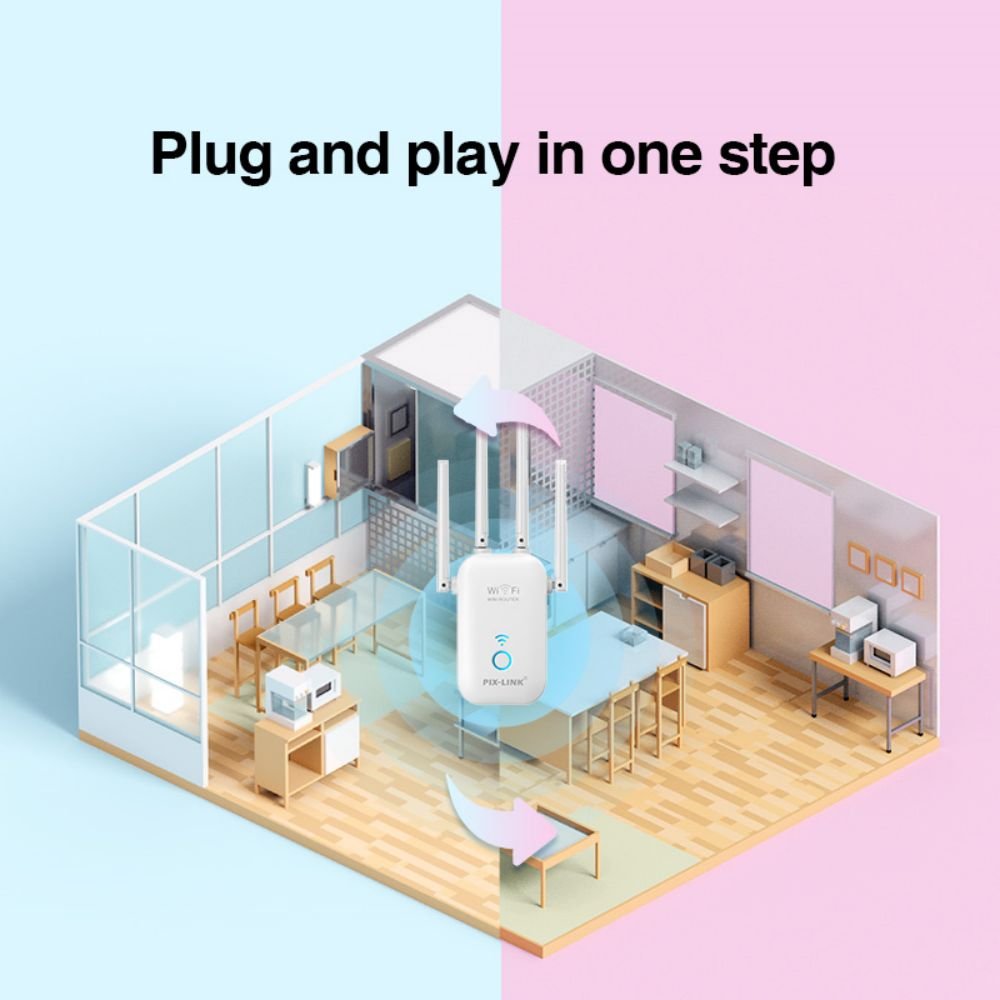 Topleo 1200Mbps Wireless Repeater WiFi Router Signal Booster long range repeater 2g 3g 4g 5g range extender repeater wifi